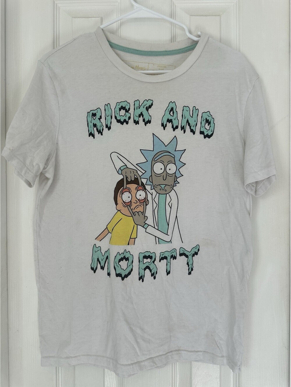 Ripple Junction Rick and Morty Adult Swim Cartoon Network White T-Shirt Size M
